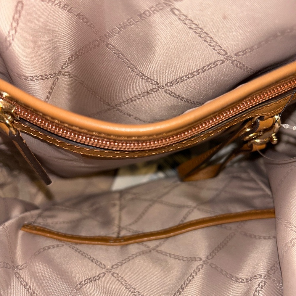 Michael Kors Tan and Brown Monogram Bag - Picture 3 of 3